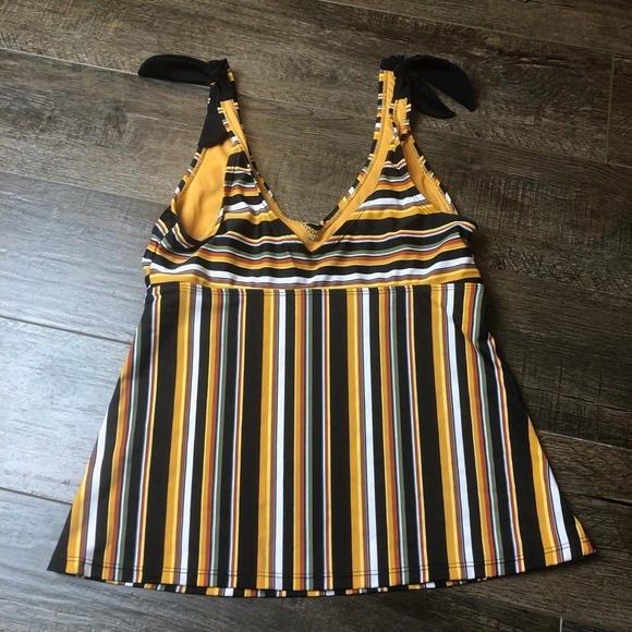 Time and Tru Striped Tankini Top Swim Suit Small - Picture 2 of 4